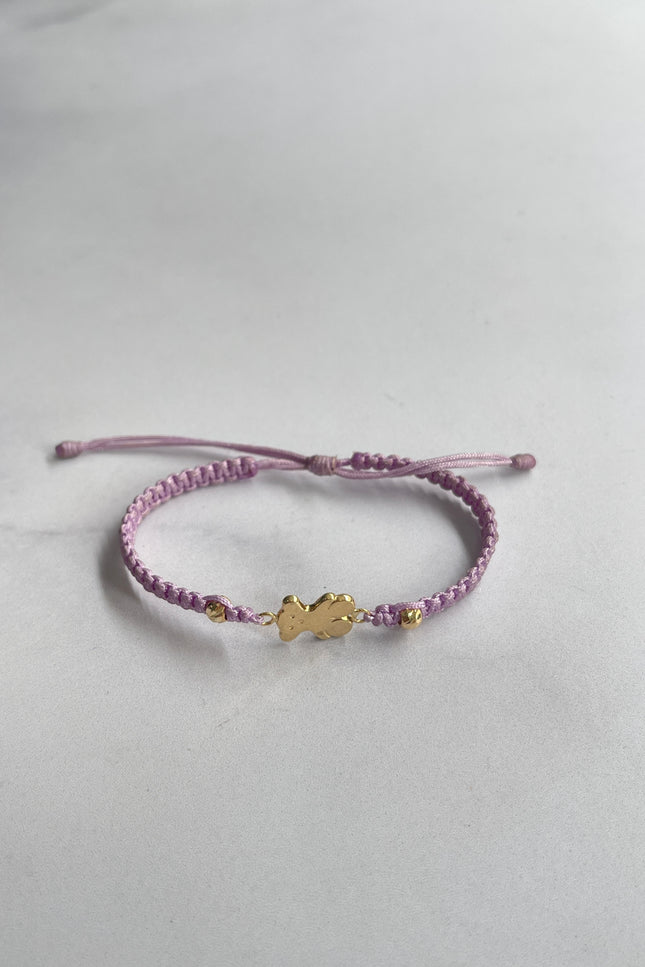 Pulsera Herraje Oso Tous Color Rosado Bola / 4Mm / 0.64Gr /