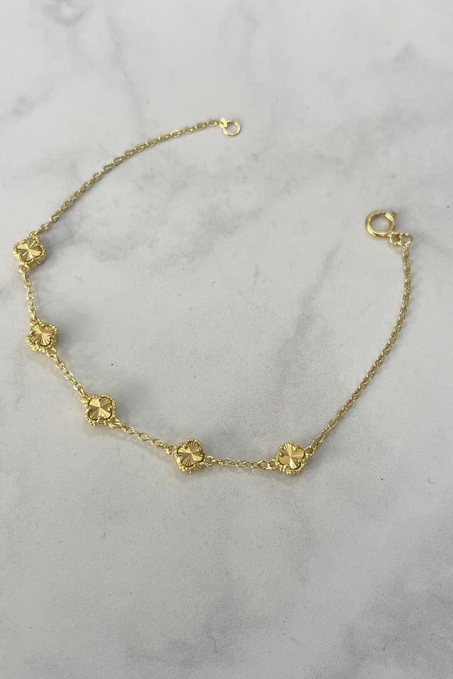 Pulso Trebol Dorado / 2.82Gr / 17.5Cm / 5.0Mm