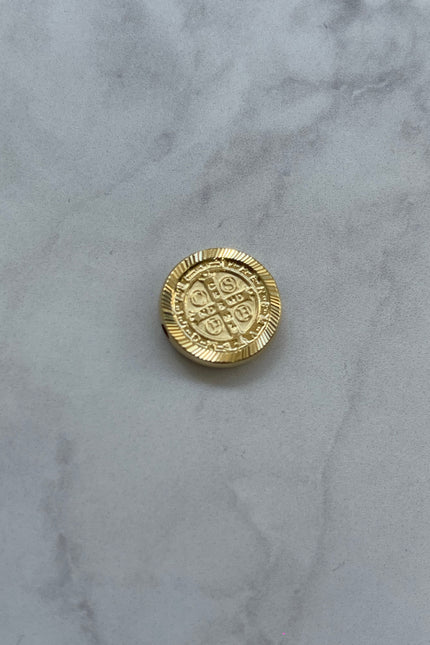 Herraje San Benito Diamantado Grande  / 1.4Cm / 1.03Gr /