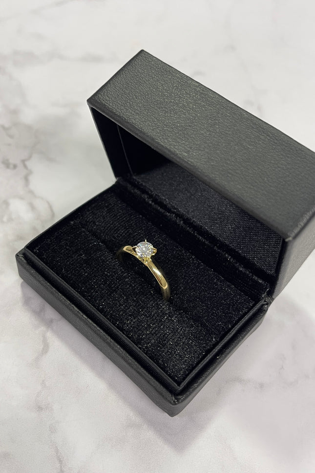 Solitario Con Swarovski Blanco / T9 / 1.33Gr