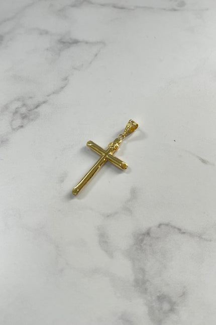 Dije Cruz Lisa Grande / 3.2Cm / 1.05Gr /