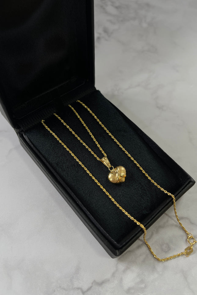 Set Cadena Y Dije Corazon Rustico / 45Cm / 1.59Gr /