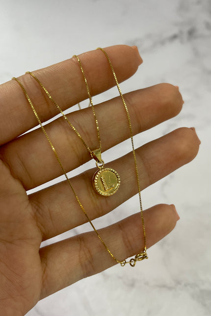 Set Cadena Dije Letra L / 40Cm / 1.78Gr