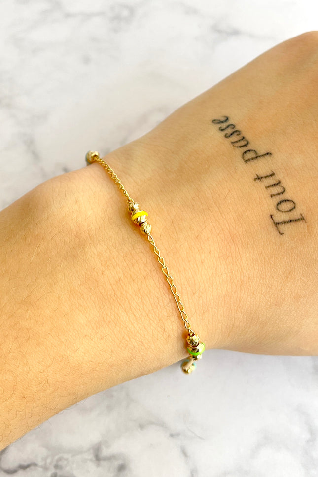 Pulso Balines Diamantados Cauchos colores +1 / 18Cm / 3.6Mm / 2.2Gr /