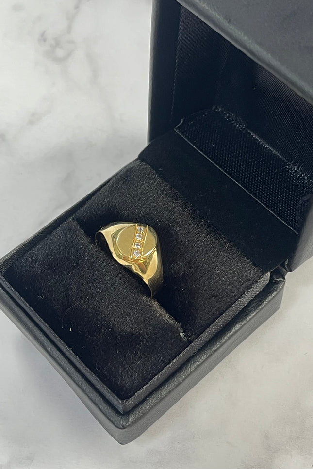 Anillo Con Swarosky Blancos / T9 / 1.85Gr /