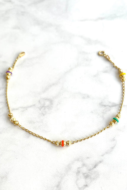 Pulso Balines Diamantados Cauchos colores +1 / 18Cm / 3.6Mm / 2.2Gr /