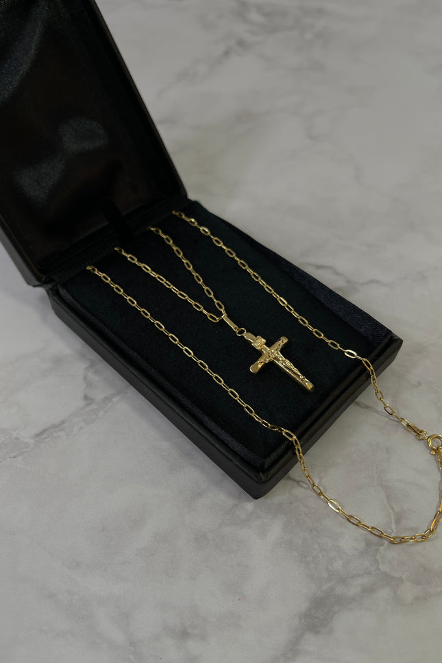 Set De Cadena Y Dije Cruz / 45Cm / 2.43Gr