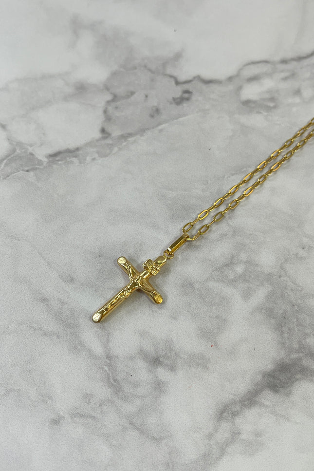 Set De Cadena Y Dije Cruz / 45Cm / 2.43Gr