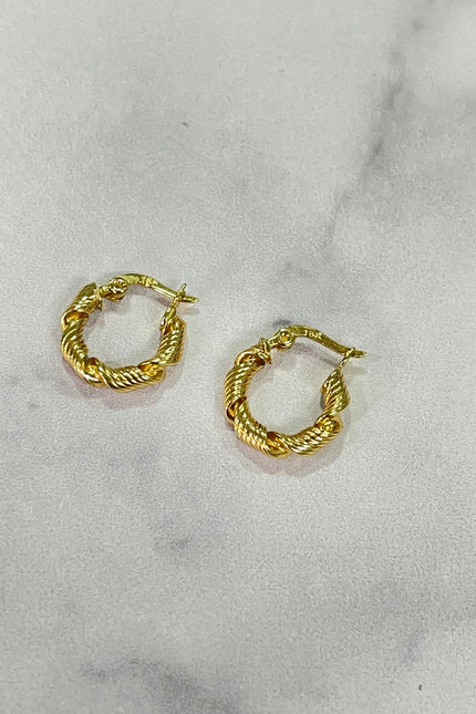 Candongas Trenza Doble / 7.7Mm / 1.12Gr /
