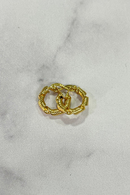 Candongas Trenza Doble / 7.7Mm / 1.12Gr /