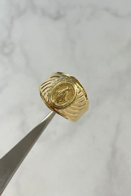 Anillo Virgen Milagrosa De Hombre / T8 1/4 / 2.95Gr /