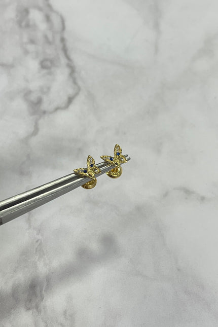 Topos Mariposa Con Swarovski / 8.0Cm / 0.75Gr