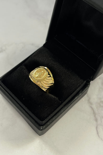 Anillo Virgen Milagrosa De Hombre / T8 1/4 / 2.95Gr /