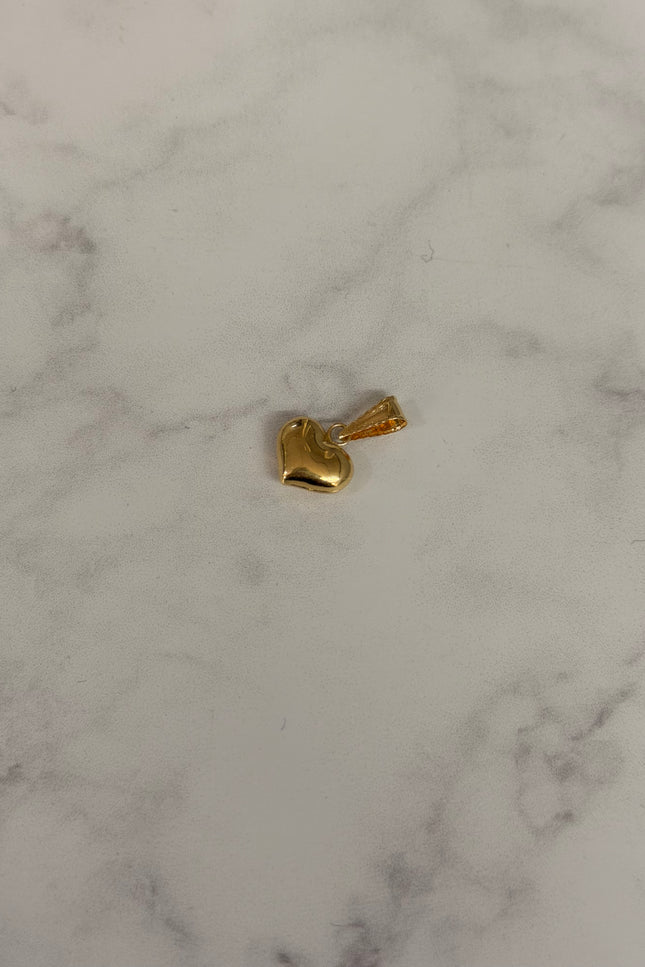 Dije Corazon Liso / 1.0Cm / 0.48Gr /