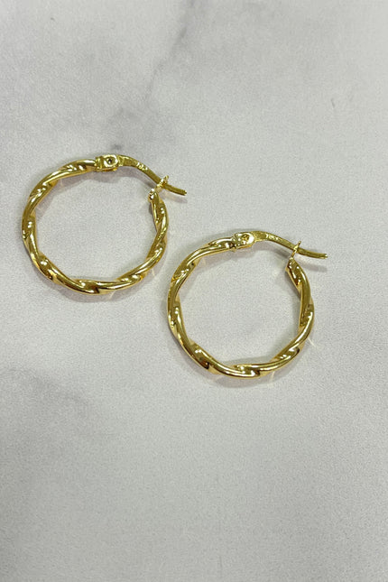 Candongas Trenza Mediana / 1.7Cm / 1.56Gr /