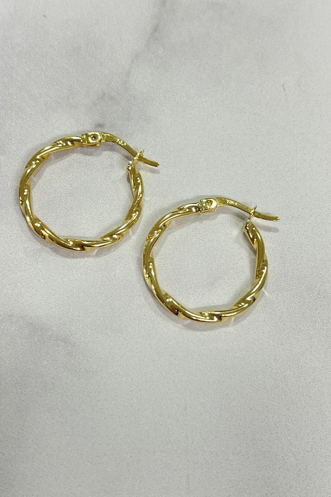 Candongas Trenza Mediana / 1.7Cm / 1.56Gr /