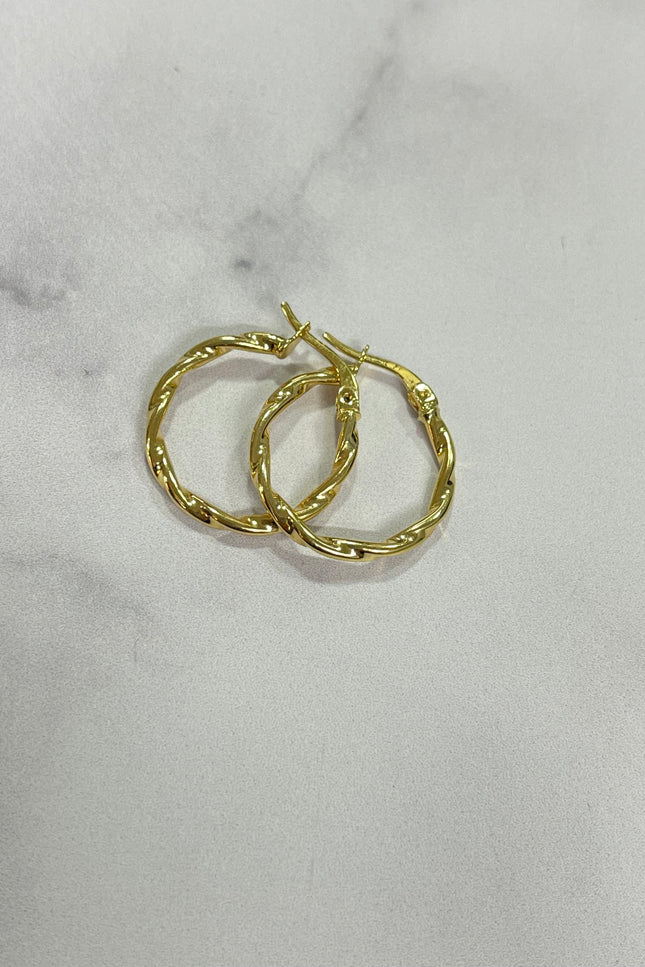 Candongas Trenza Mediana / 1.7Cm / 1.56Gr /