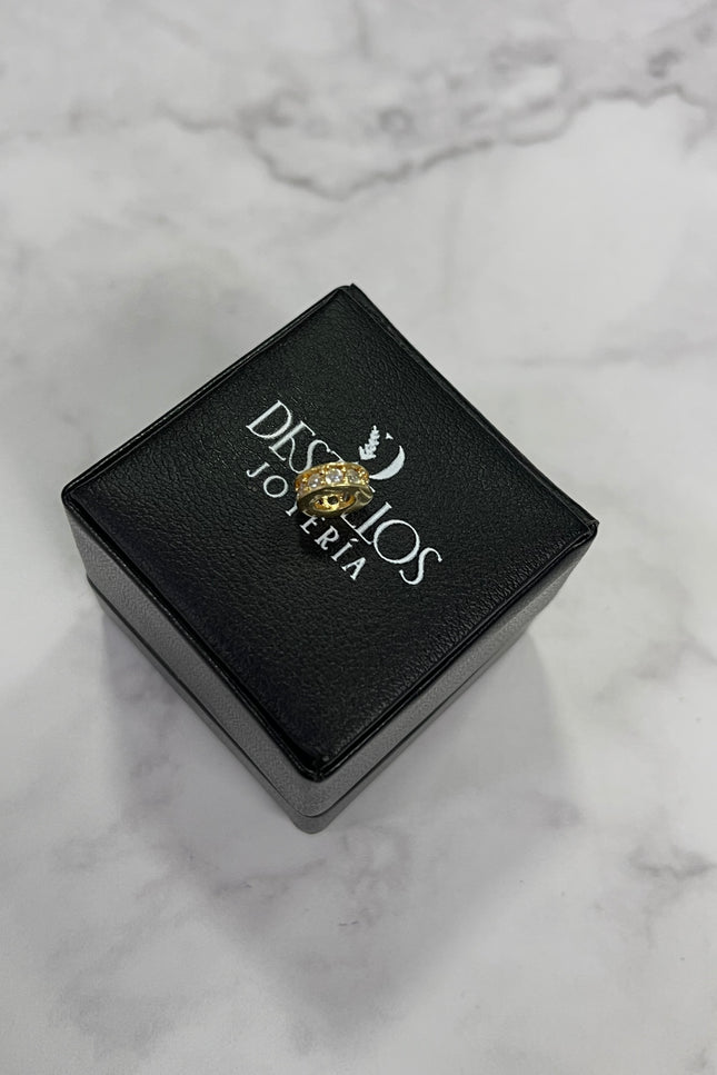 Herraje Dona Con Swarovski Blanco / 0.7Cm / 0.8Gr