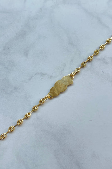 Pulso De Bebe Con Placa Nube / 13Cm / 1.9Gr / 3.2Mm /