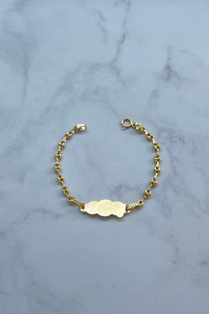 Pulso De Bebe Con Placa Nube / 13Cm / 1.9Gr / 3.2Mm /