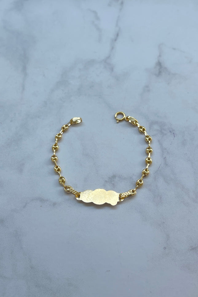 Pulso De Bebe Con Placa Nube / 13Cm / 1.9Gr / 3.2Mm /