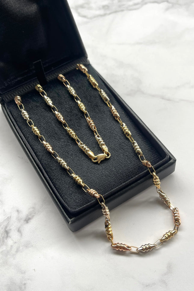 Cadena Rustica Tres Oros / 60Cm / 9.44Gr / 3.2Mm /