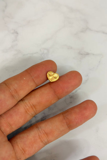 Herraje Corazon Diamantado / 1.0Cm / 0.32Gr /
