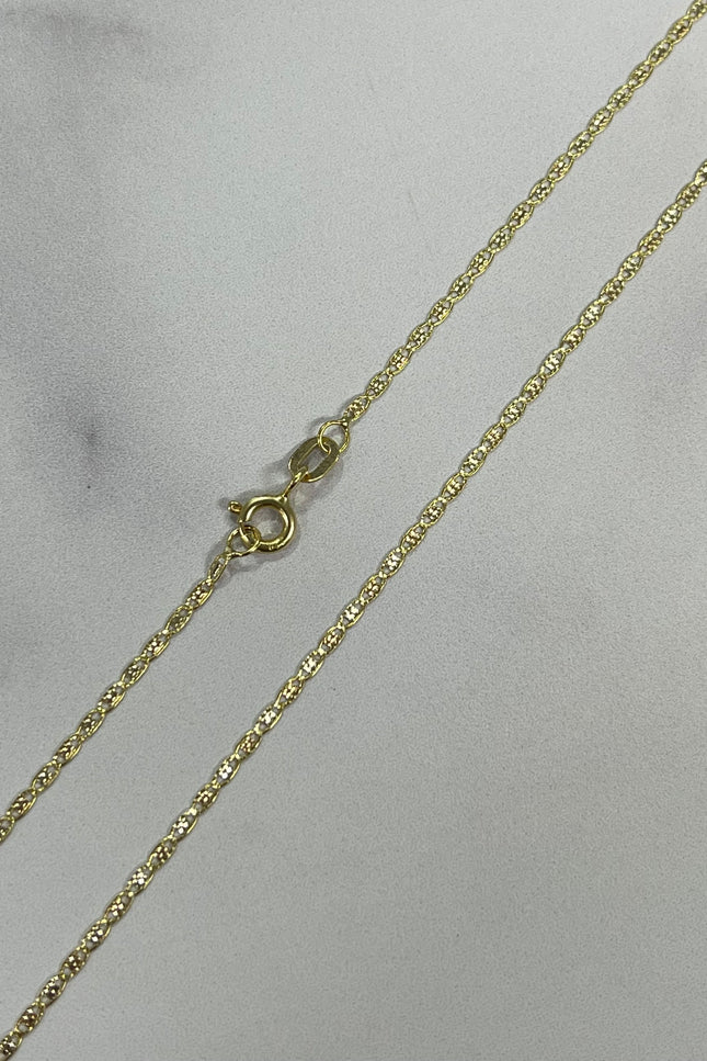 Cadena Plana Tres Oros / 50Cm / 2.0Gr / 1.3Mm /