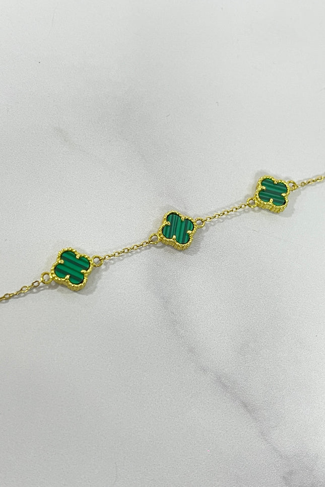 Pulso Trebol Verde / 4.61Gr / 19Cm / 10Mm