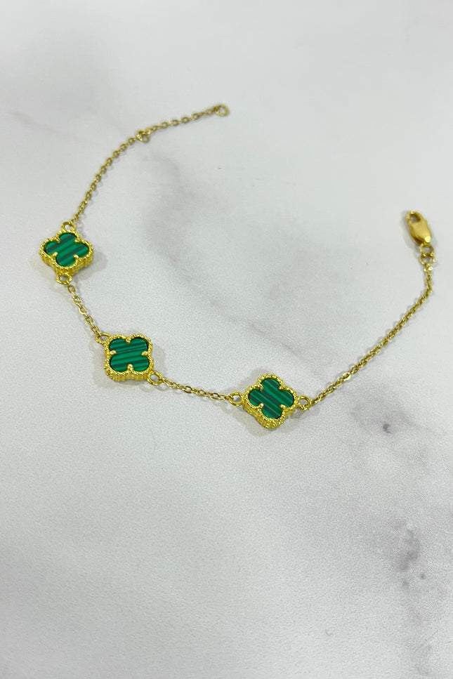 Pulso Trebol Verde / 4.61Gr / 19Cm / 10Mm