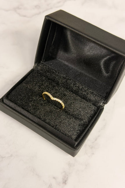 Anillo Flecha Con Swarovski Blanco / T6 / 1.02Gr /