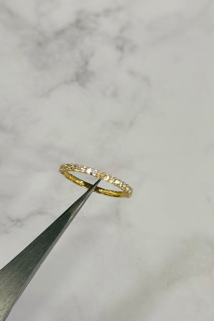 Anillo Con Swarovski Blanco / T6 1.32Gr /