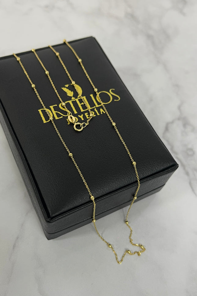 Cadena Aro Bola / 50Cm / 1.32Gr / 2.5Mm /