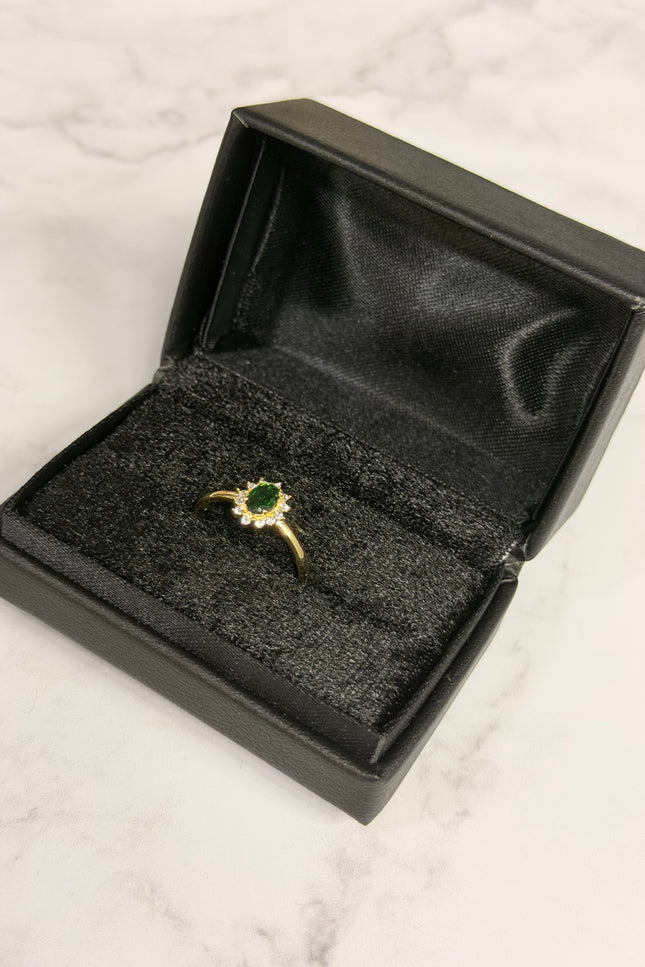 Solitario Con Swarovski Verde / T8 1.82Gr /