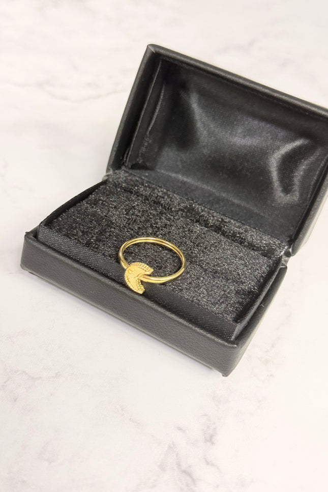 Anillo Luna Diamantado / T6 / 1.07Gr /