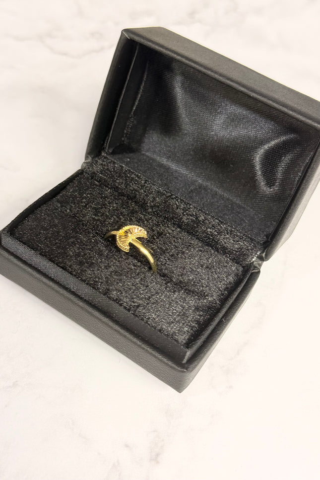Anillo Luna Diamantado / T6 / 1.07Gr /