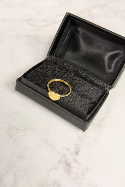 Anillo Corazon Diamantado / T7 1/2 / 1.14Gr /