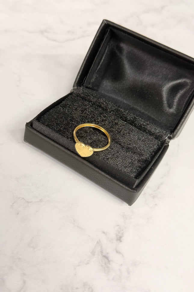Anillo Corazon Diamantado / T7 1/2 / 1.14Gr /